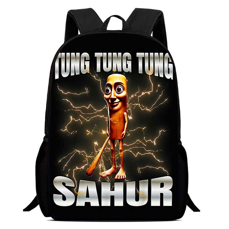 15 in Funny BrainRot Child School Backpack Aged 5-10,Cartoon School Bags for Boys Girls,Light Weight & Durable Kids Bakpack