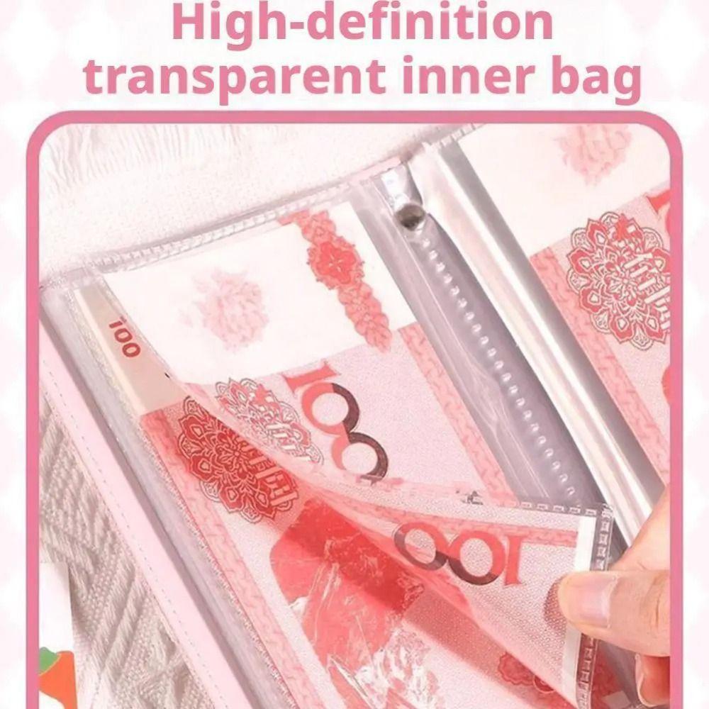Password Lock Savings Wallet Notebook Waterproof Design Budget Planner Pockets Girls Use