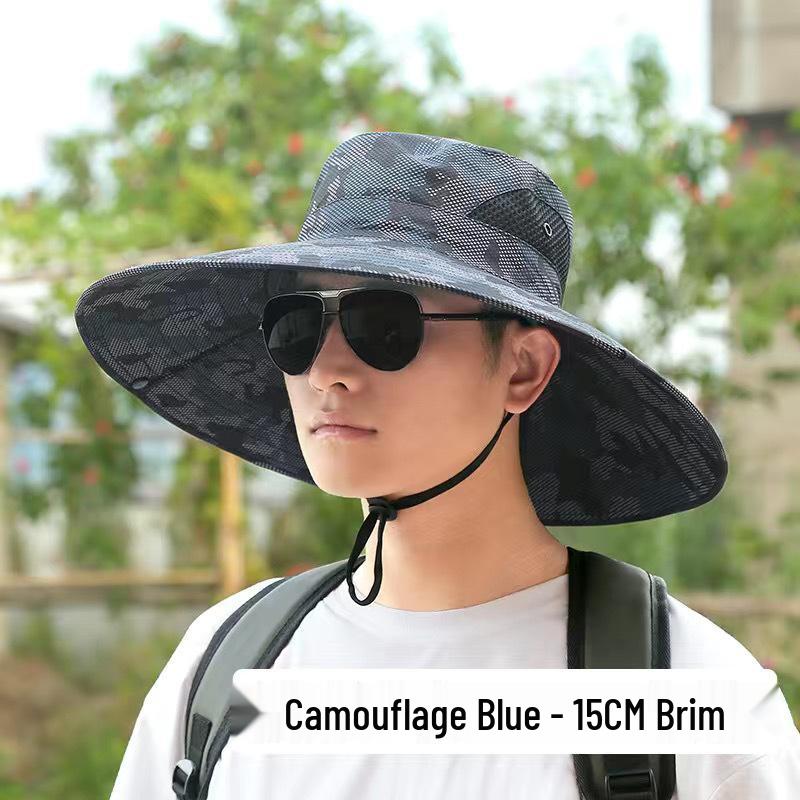 Unisex Outdoor UV-Schutz Sommerhut mit breiter Krempe zum Wandern & Angeln
