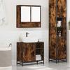 VidaXL Ensemble De Meubles De Salle De Bain 2 Pcs Chêne Fumé, Armoire De Rangement, Armoire De Bain, Meuble De Toilette 3300937