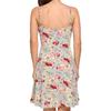 Women's Fashion Casual Sleeveless  Shoulder Strap Flower Flared Dress