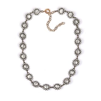 Yiwu, alla moda e versatile, collana con cristalli retrò e pietre floreali.