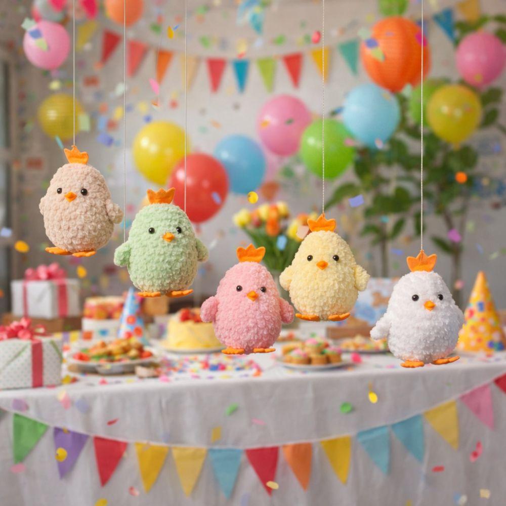 Colorful Easter Chick Decoration Cute Chick Figurine Animal Pendant  Birthday Gifts