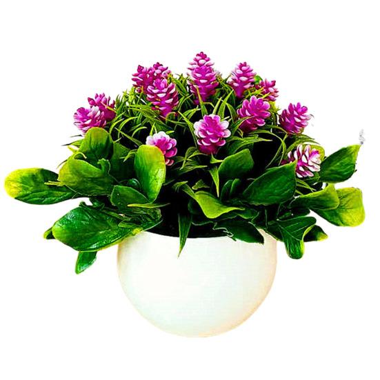 1 Set Artificial Bonsai Non-fading Practical Plastic Simulation Pine Cone Plants for Decorating