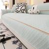 Cool Feeling Knitted Summer Sofa Cushion 2025 New Simple Non-slip Solid Color Cushion Fabric Sofa Cover Cloth Cover Towel