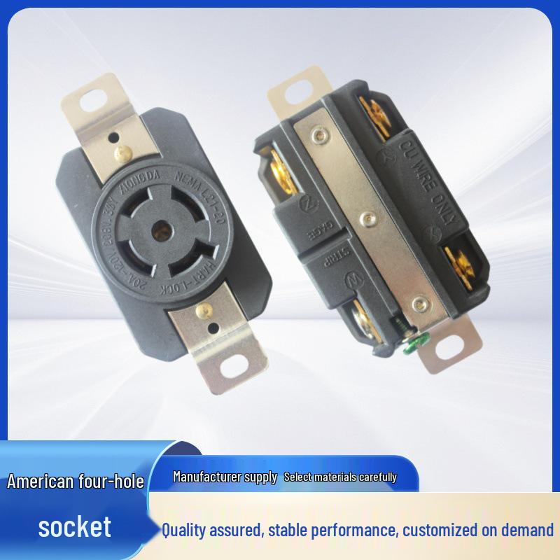 XIONGDA NEMA L15-20R 250V Industrial 20A Four-Hole Socket