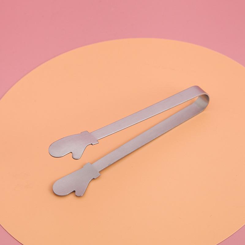 YOMDID Creative Ice Cube Clip Stainless Steel Tongs For Lemon Tea Bag Thickened Sugar Tea Biscuit Food Clip Kitchen Accessories