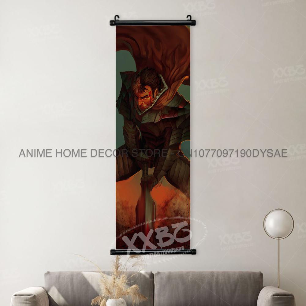 Berserk Poster Anime Scrolls Picture Guts Hanging Painting Griffith Wallpaper Casca Home Decoration Black Swordsman Wall Artwork