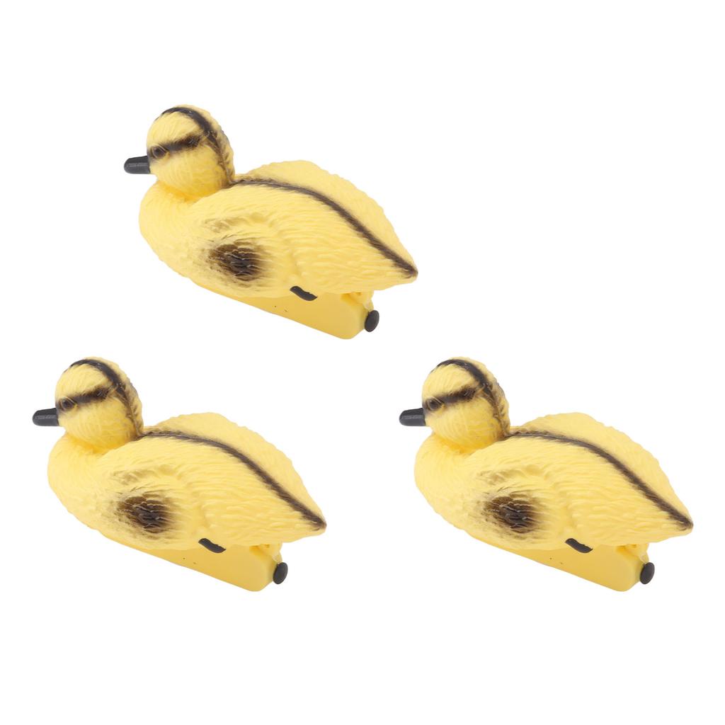 3Pcs Floating Yellow Duckling Realistic Plastic Duck Fish Pond Ornament for Garden Swimming Pool Fishing Pond Water