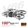 V66 Drone Hava Fotoğrafçılığı RC Uçak HD Çift Kamera Akıllı Engelden Kaçınma Sabit Yükseklik Uçağı Katlanabilir Dört Rotorlu Çocuk Oyuncakları