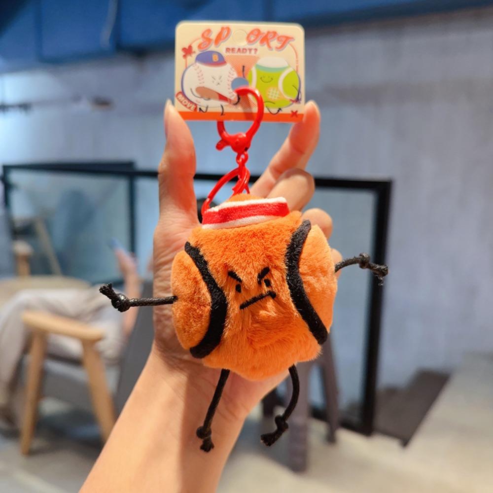 Pingente de Chave Fofo Série Esportiva Tênis Basquete Pingente de Bolsa Chaveiro de Desenho Animado Baseball Chaveiro