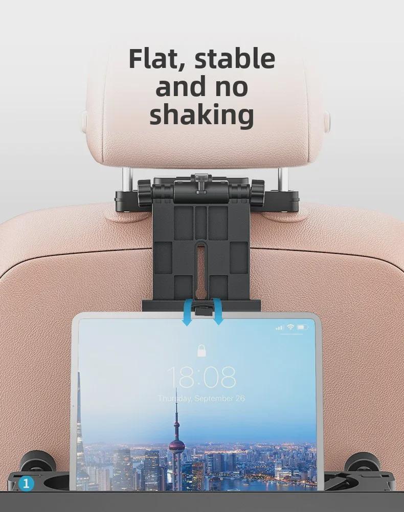 Compact Multifunctional Folding Table with Adjustable Storage, Cup Holder, Phone & Tablet Stand for Adults & Kids.