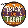 Halloween Holiday Decorations LED Glowing Hanging Decor Acrylic Window Ornament with Light Spooky Durable Signs Sign for Door Wall Haunted