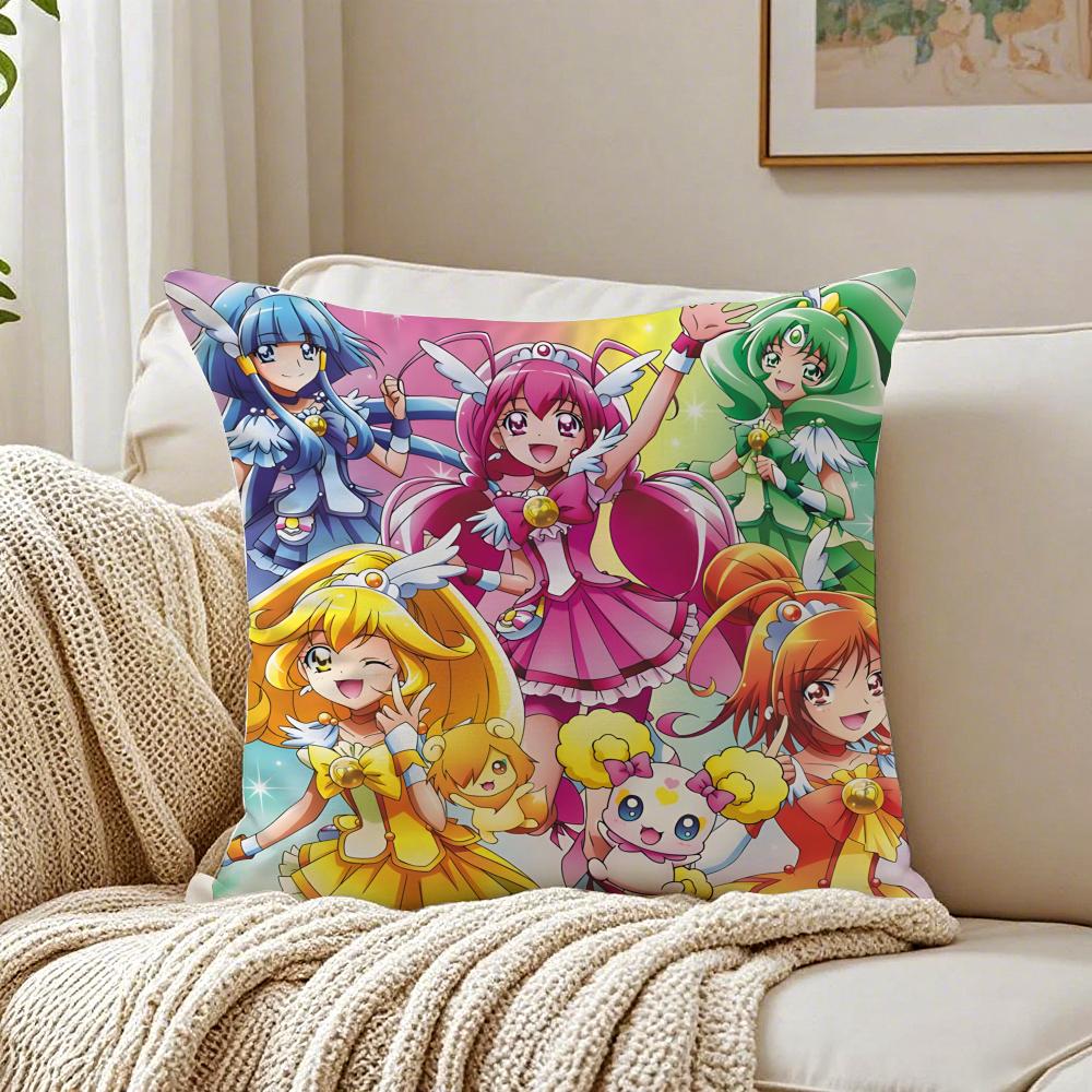 Anime MagicalGirl SSmile PPrecures PPretty Cushion Cover Pillowcase Antidustmite Living Room Sofa Decor Cushion Room