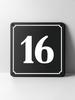 Metal House Number Sign, Black White Contrast, Outdoor Wall Decor for Home Street
