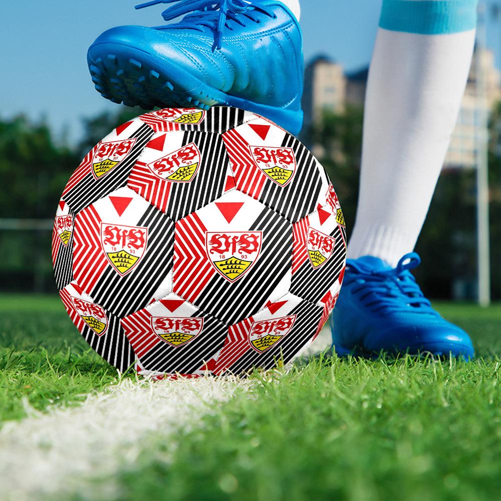Stuttgart Football Club Indoor Soccer Ball Size 5 Colorful All Ages Machine Stitched PVC Competition Ready Durable High-Bounce