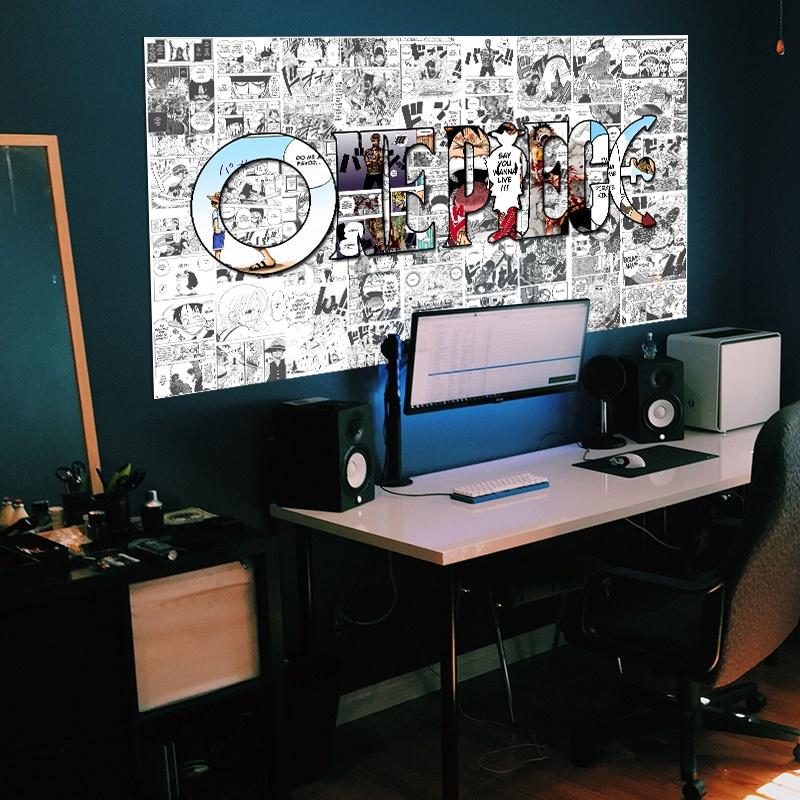 Vinil Karikatür Tek Parça Anime Karakter Aile Logosu Arka Plan Bezi Ev Yatak Odası Duvar Dekoru Stokta