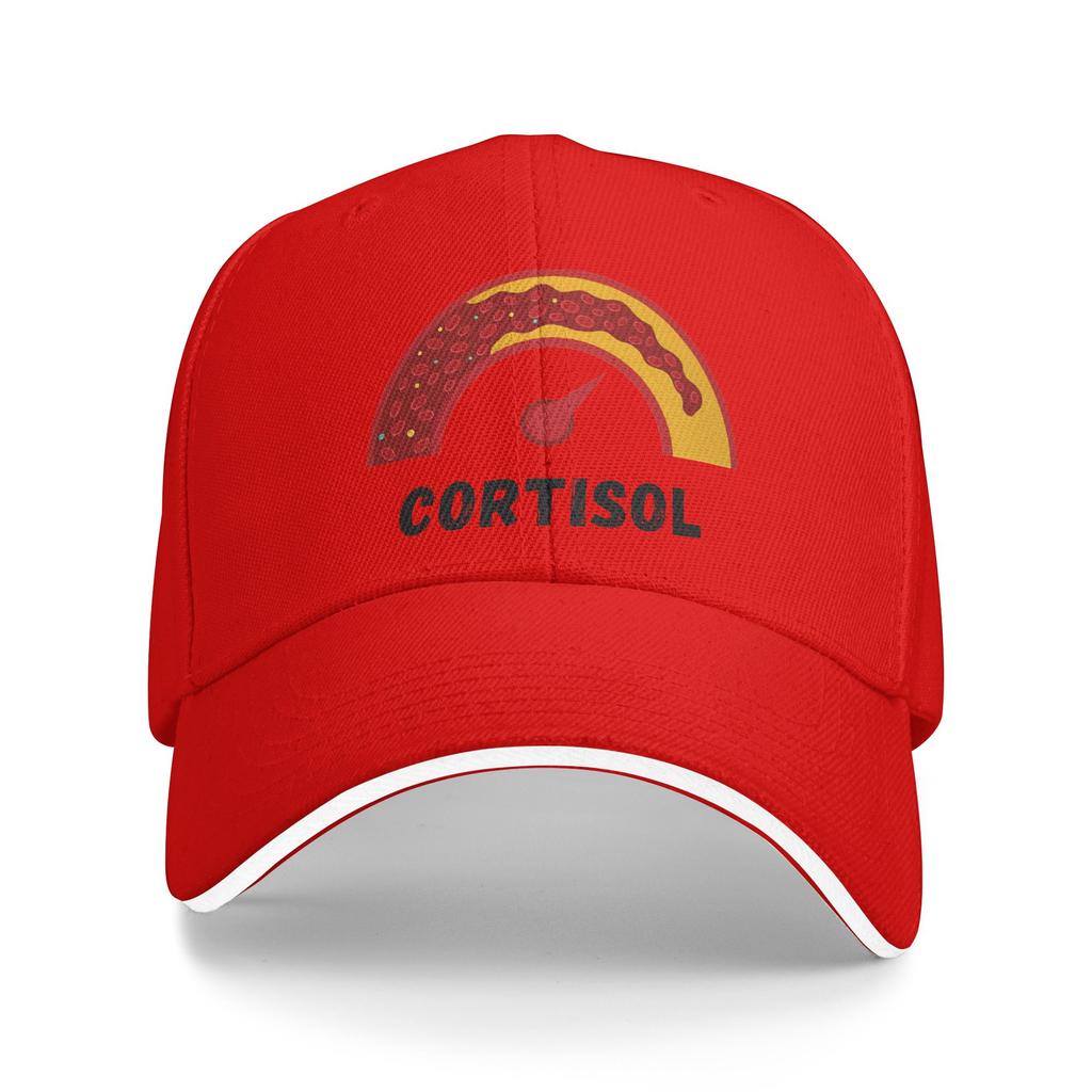 Funny Low Cortisol Levels Meme Baseball Cap Men Women Logo Hip Hop Hats Summer Y2k Retro Outdoor Sports Sunscreen Baseball Caps