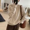 Hooded Pit Strip Pullover Sweater Women's Lazy Casual Soft Waxy and Thin Autumn and Winter New Loose Knitted Sweater