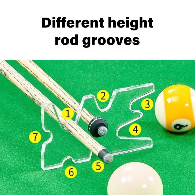 Stable Adjustable Bridge Head Holder Impact Resistant Transparents Acrylic Billiard Cue Stand billiards equipment