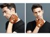 Herren Sommer Ziegenleder Halbfingerhandschuhe - Leicht, Rutschfest für Fitness, Autofahren, Radfahren und Motorradfahren