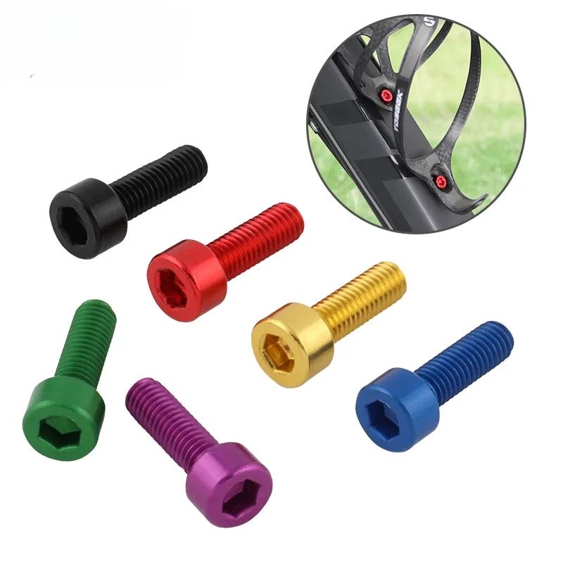 2pcs Bicycle Bottle Cage Screws M5 Ultra-Light Aluminum Holder Bolts MTB Road Bike Accessories Bike Bottle Holder