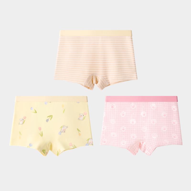 

MiiOW Девочки Плоские Штаны Хлопковое Нижнее Белье Большие Дети Милый Напечатанный Антибактериальный Дышащий Дружелюбный К Коже 110