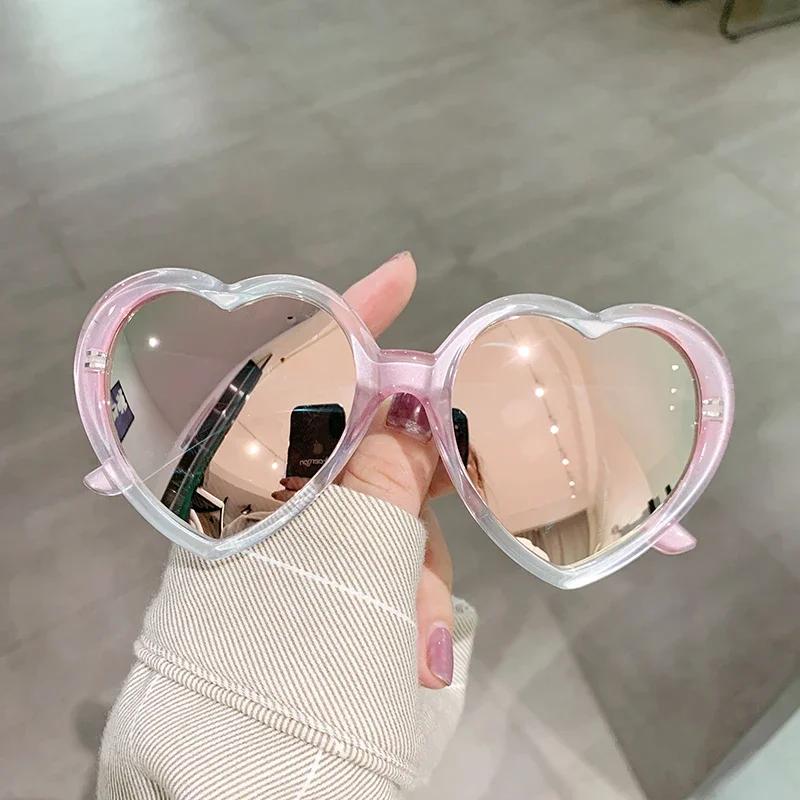 New Oversized Heart Shaped Polarized Sunglasses Uv400 Cute Trendy Love Fashion Eyewear For Women