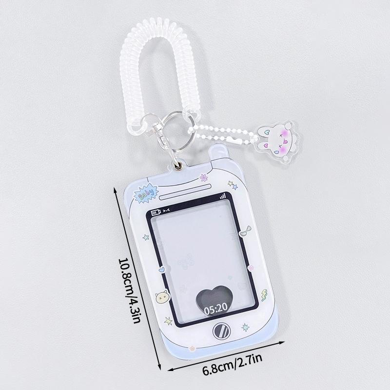 Binder Photocards Holder Mobile Phone Shape Acrylic Photo Frame Supplies Poca Holder Idol Picture Protector Stationery Supplies