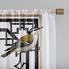 2-piece HD digital ancient style red Wing Plum Figure Printed Window Veil Home Decorating Style Decorative Living Room Bedroom R