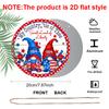 2D Flat Round Metal Sign: “My Country, This Sweet Land of Liberty” Patriotic Sign, 4th of July Sign, Red, White, and Blue Gnome for Home, Garden