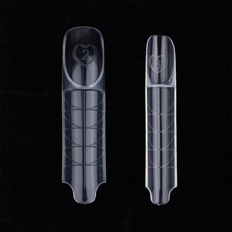 30/60/75/150 Stück Französische Dual-Formen 15 Größen Klar Wiederverwendbar Nagelverlängerung Builder Gel Französische Spitze Maniküre-Werkzeug DIY Kunst Salon