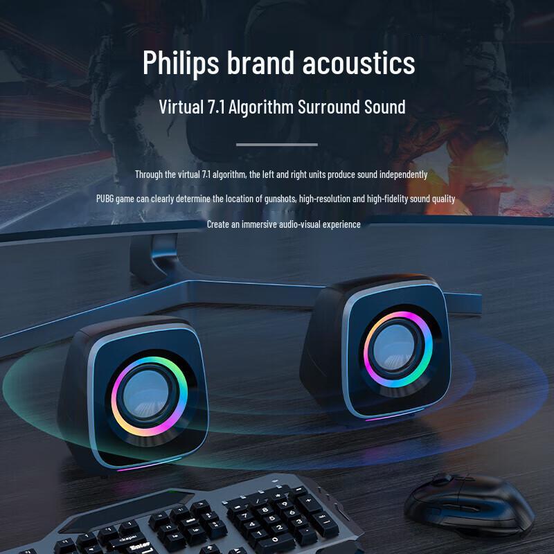 Philips SPA710 Gaming Desktop Bluetooth Speakers CN Plug (adapter Included)