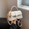 2023 New Pure Color Retro Vintage Delicate Handheld Stylish Embroidery Thread Shoulder Crossbody Square Bag
