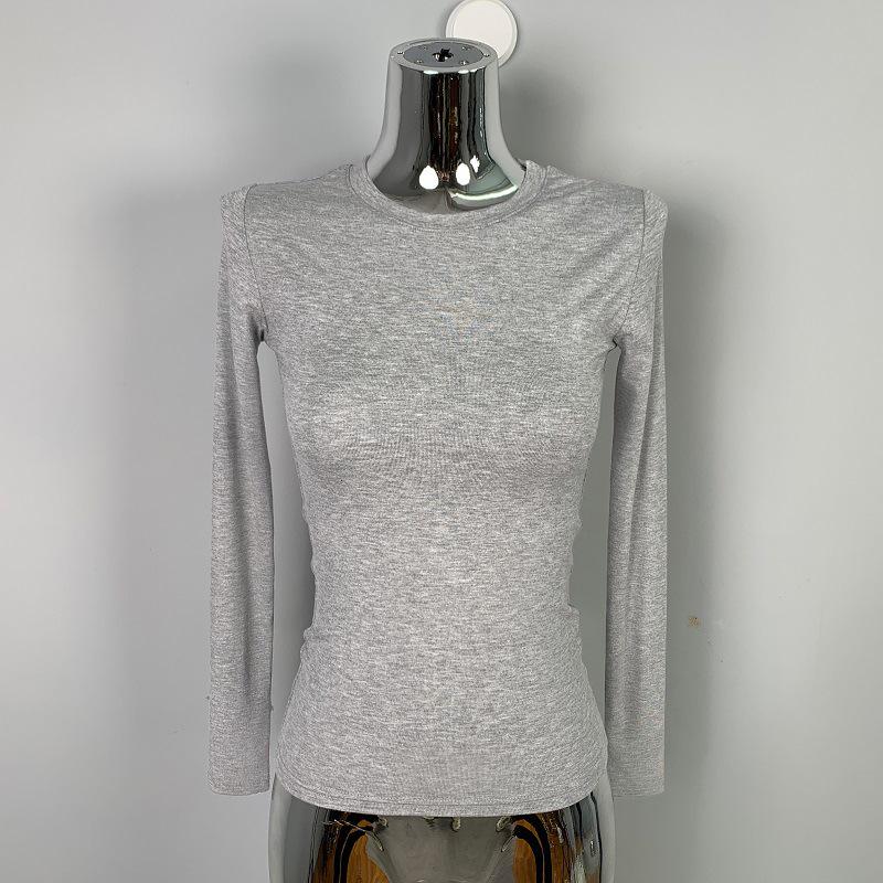 Korean Dongdaemun Slimming Long-Sleeve Figure-Flattering Women's Base Layer Top with Same-Day Delivery