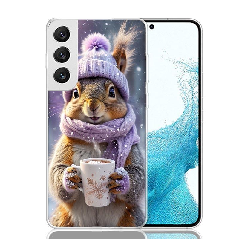 Animal Squirrel Phone Case For Samsung Galaxy S26 Ultra S23 S24 S25 Edge S20 FE S21 S22 Plus Soft Print Shell Cover Fundas Galax