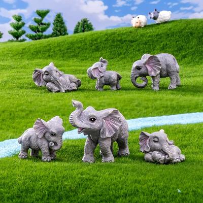 Harz Miniatur Elefant Cartoon Schreibtisch Kleinigkeiten Geschenk Mini Elefantenfiguren