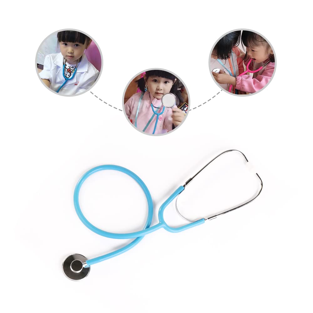 Single-Player Virtual Stethoscope Children's Medical Toy Simulation Medical Equipment Toy for Kids (Blue)