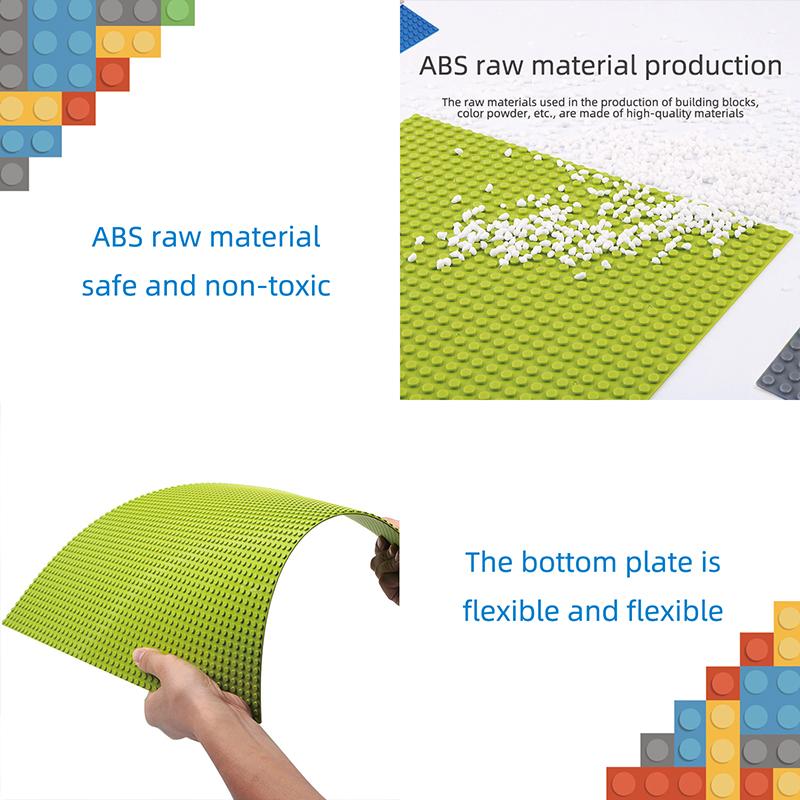Klassisk Basplatta 50x50 Prickar Byggklossar Klossar Basplattor DIY Plastskiva Byggklossar Basplattor Byggleksaker