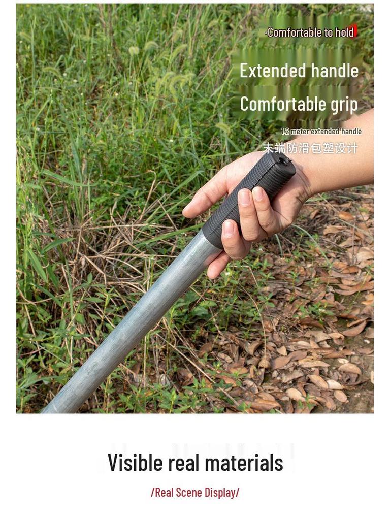 Long-Handled Steel Gardening Hoe for Weeding, Digging, and Turning Soil