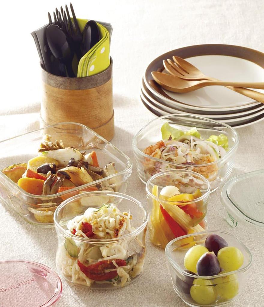 iwaki Pack Range Green Round Storage X Large Microwave and Dishwasher Safe & Container, 1.3L Capacity, 16.7 H8cm, KT7403-G, Heat-Resistant Glass,