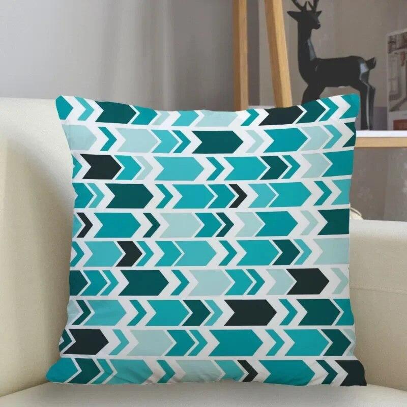 Striped Color Pillowcase Square Cover Zipper