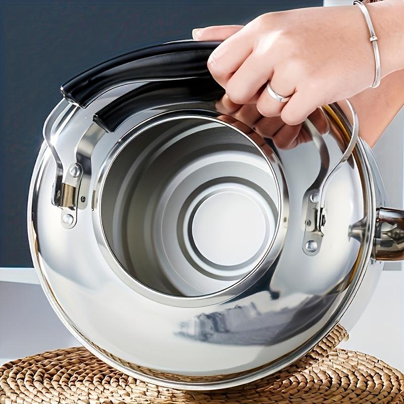 Stainless Steel Large Capacity Teapot - Versatile Kettle for Induction & Gas Stove, Heat-Retaining Design, Home & Restaurant Use