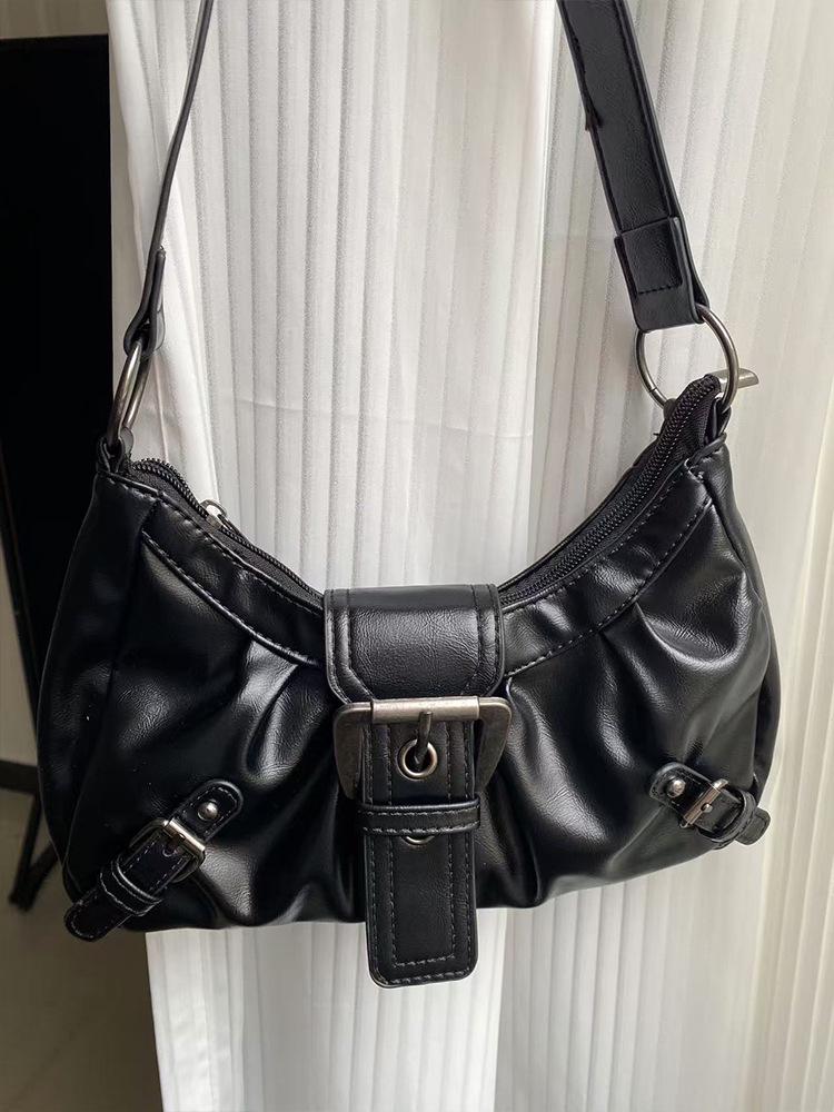 Maillard Retro Pleated Shoulder Bag - Trendy Wasteland Style for Women