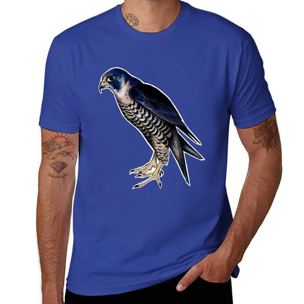 Peregrine Falcon colored digital art T-Shirt graphic t shirts heavyweights customizeds essential t shirt men clothes