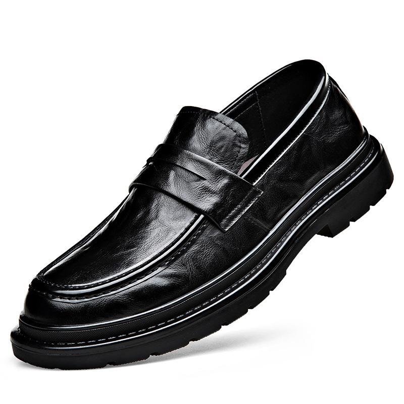 Men's shoes new fashion leather shoes men's spring and autumn versatile breathable soft-soled men's casual leather shoes