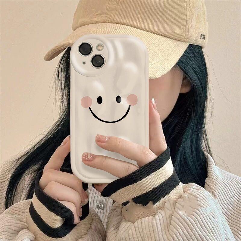Smiley Phone Case For Iphone 11 14 Pro Max 12 13 Camera Protection Shockproof Bumper Silicone Cover For Iphone Xr Xs X 7 8 Plus
