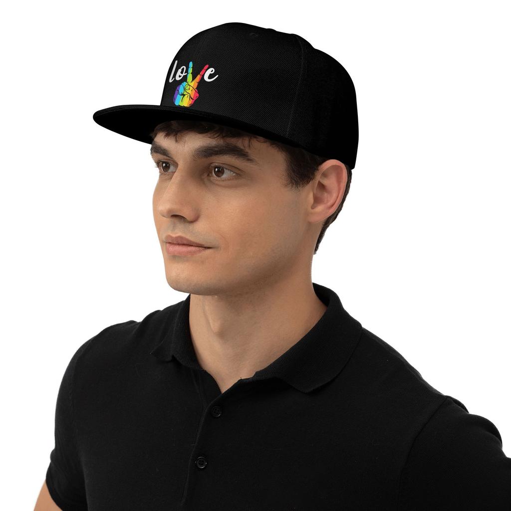 LGBT Baseball Hat Pride Rainbow Hiphop Flat Hats Love Is Love Vintage Baseball Cap Adjustable LGBT Hat for Unisex Women Caps