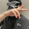 VUJADE TALK Distressed American Retro Streetwear Summer Vibe Loose T-Shirt