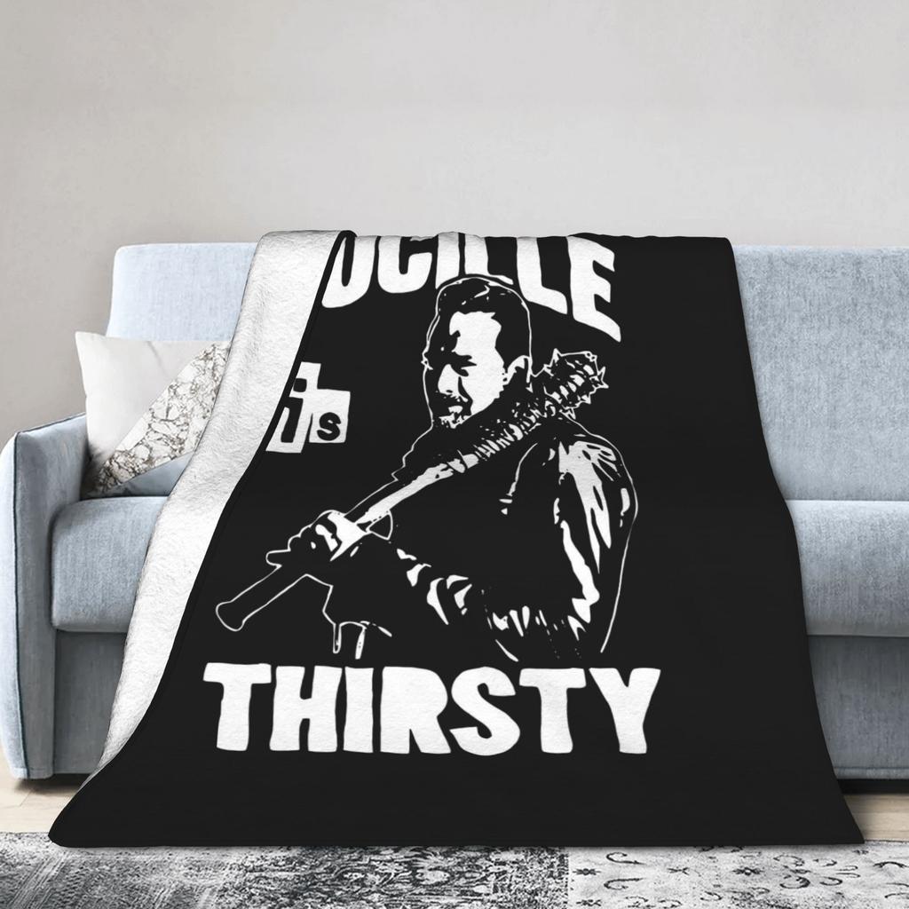 The Walking Dead Daryl Dixon Flannel Blanket Horror Movie Custom Throw Blanket for Home 150*125cm Plush Thin Quilt